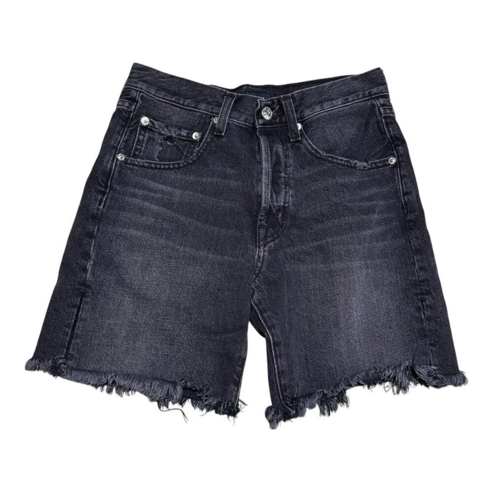 Edwin Cai Short 100% Cotton Black 6" Inseam Cut Off Shorts‎ Women's 27"